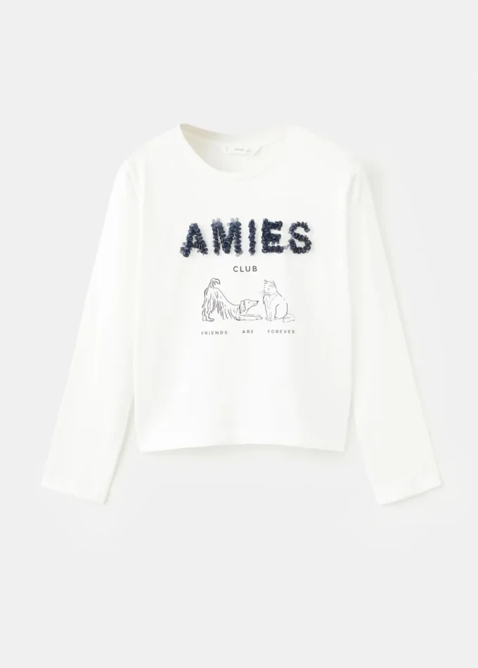 Bedrucktes Langarm-T-Shirt Bedrucktes Langarm-T-Shirt