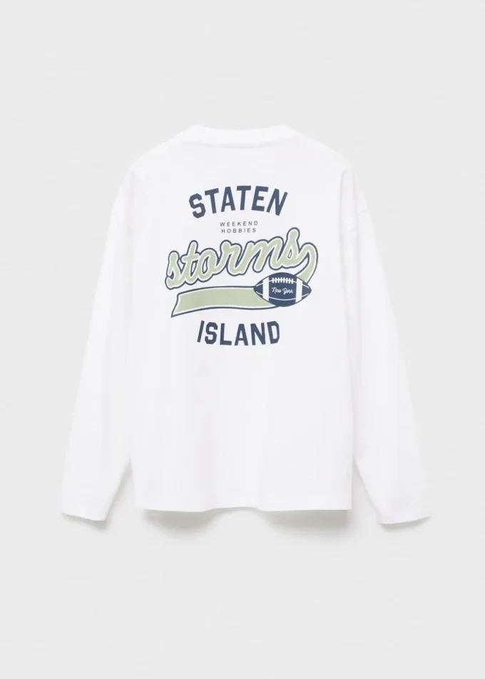 Bedrucktes Langarm-T-Shirt