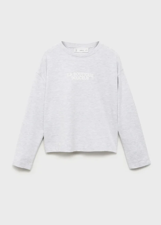 Bedrucktes Langarm-T-Shirt