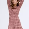 Bedrucktes Rüschenkleid