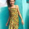 Bedrucktes Rüschenkleid