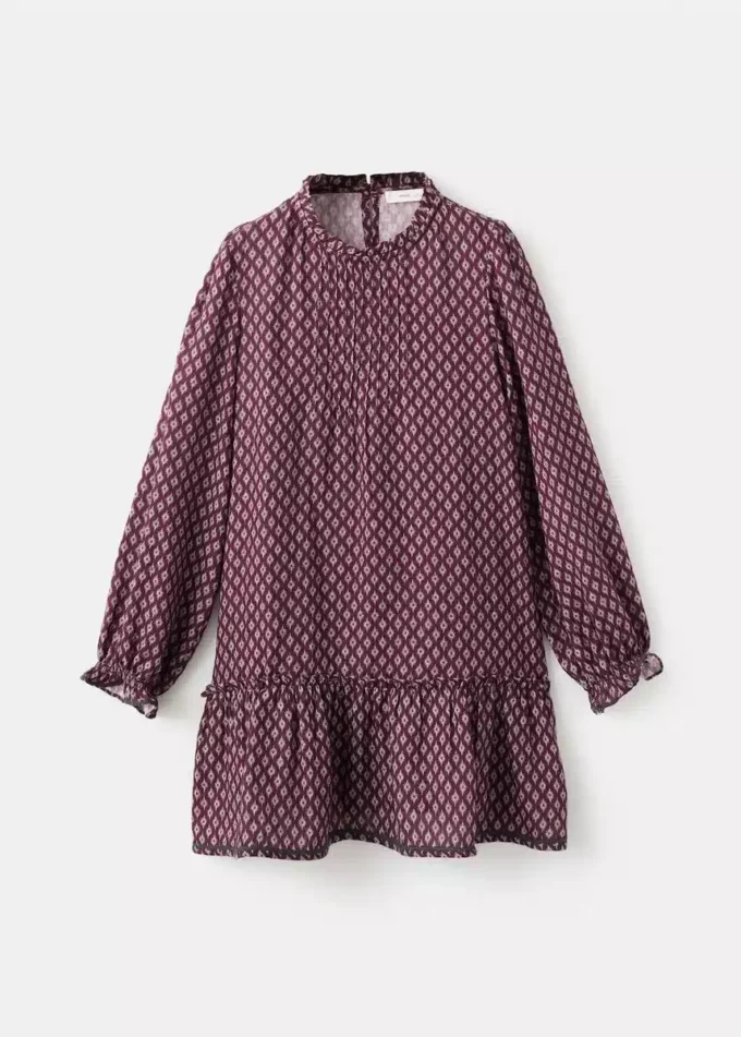 Bedrucktes Rüschenkleid