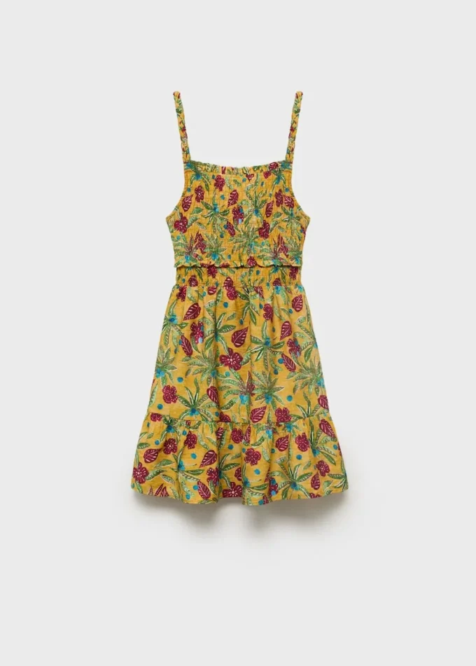 Bedrucktes Rüschenkleid