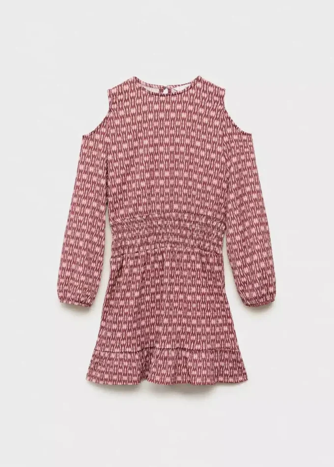 Bedrucktes Rüschenkleid