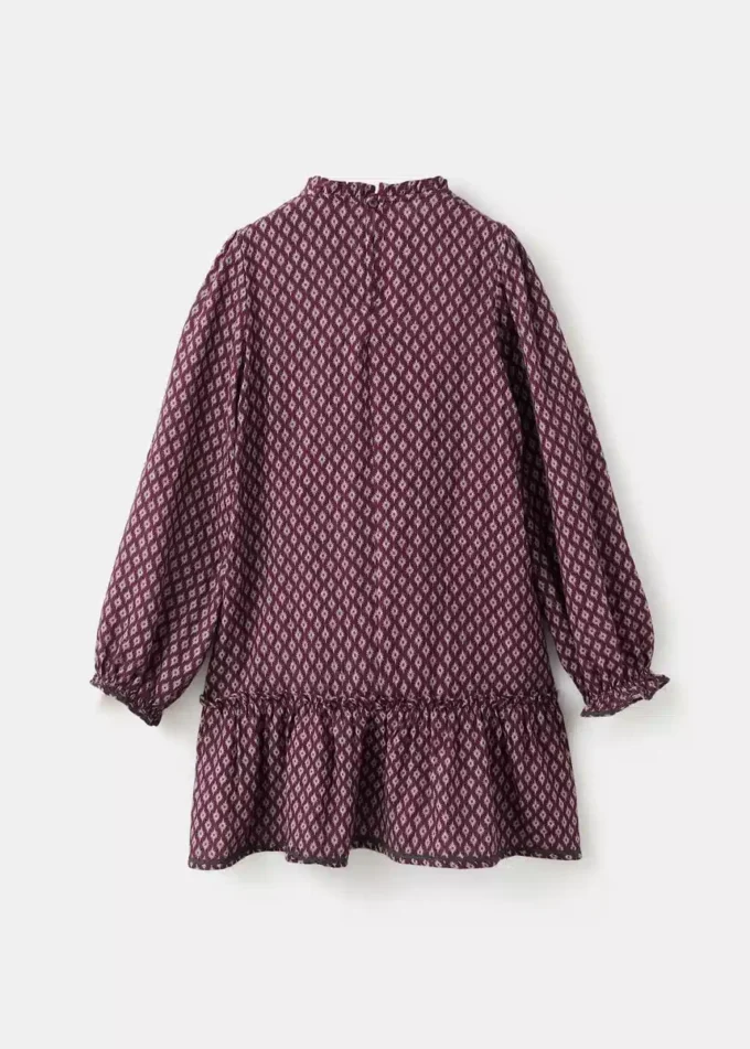 Bedrucktes Rüschenkleid
