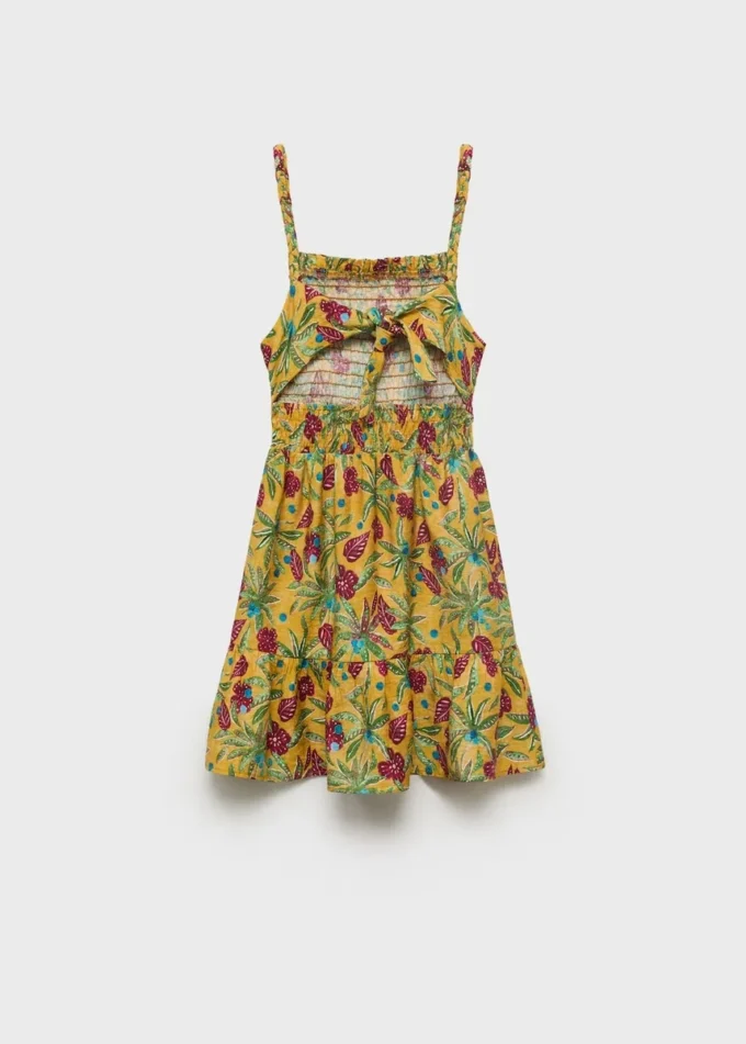 Bedrucktes Rüschenkleid