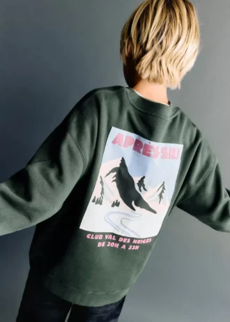 Bedrucktes Sweatshirt aus Baumwolle