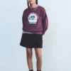 Bedrucktes Sweatshirt aus Baumwolle