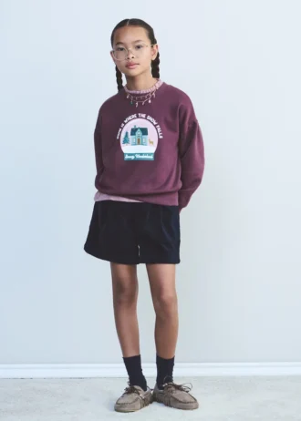 Bedrucktes Sweatshirt aus Baumwolle