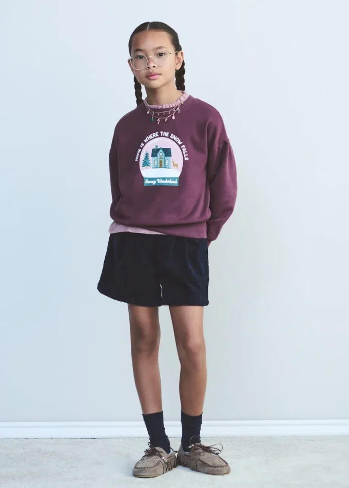 Bedrucktes Sweatshirt aus Baumwolle