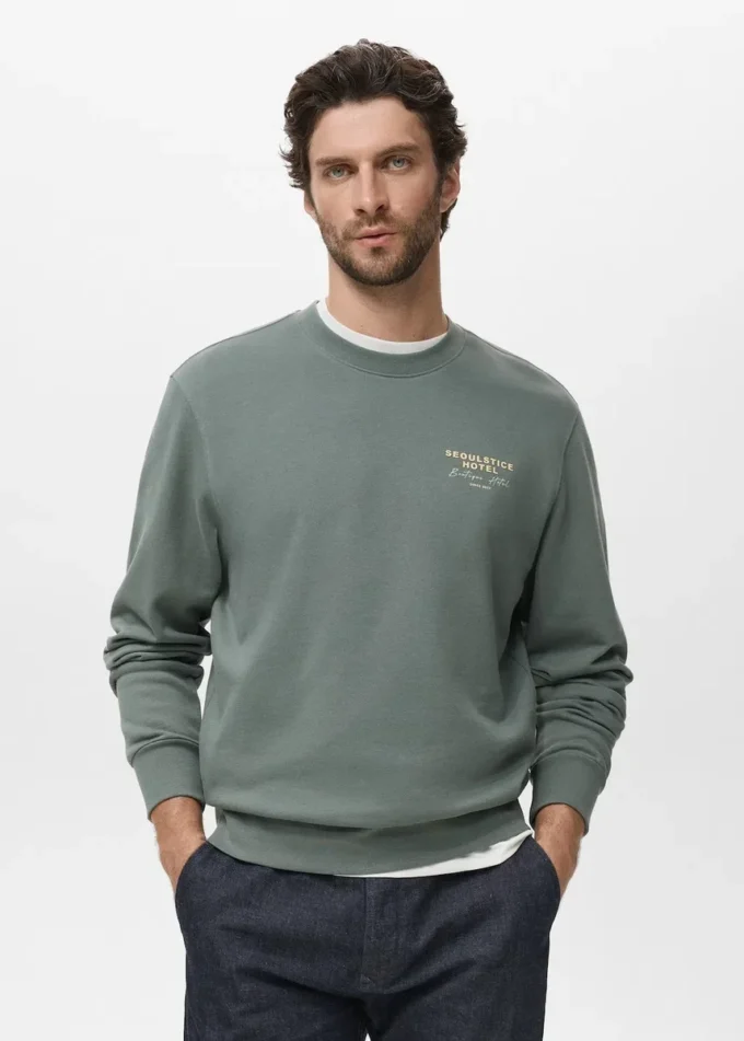 Bedrucktes Sweatshirt aus Baumwolle