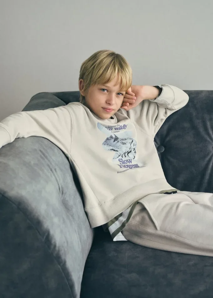 Bedrucktes Sweatshirt aus Baumwolle Bedrucktes Sweatshirt aus Baumwolle