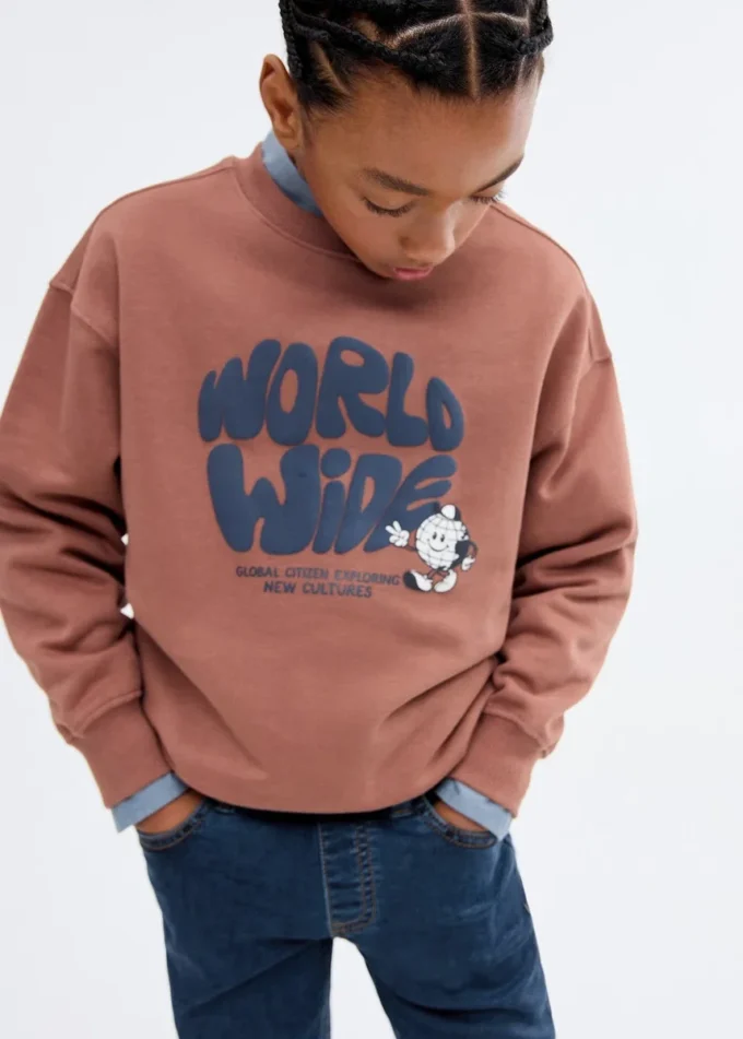 Bedrucktes Sweatshirt aus Baumwolle