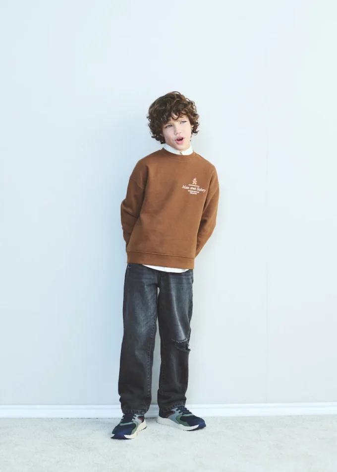 Bedrucktes Sweatshirt aus Baumwolle