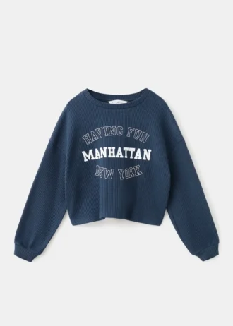 Bedrucktes Sweatshirt aus Baumwolle