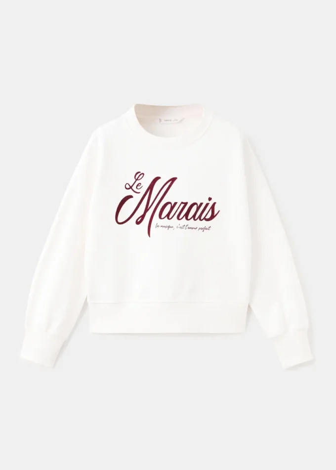 Bedrucktes Sweatshirt aus Baumwolle