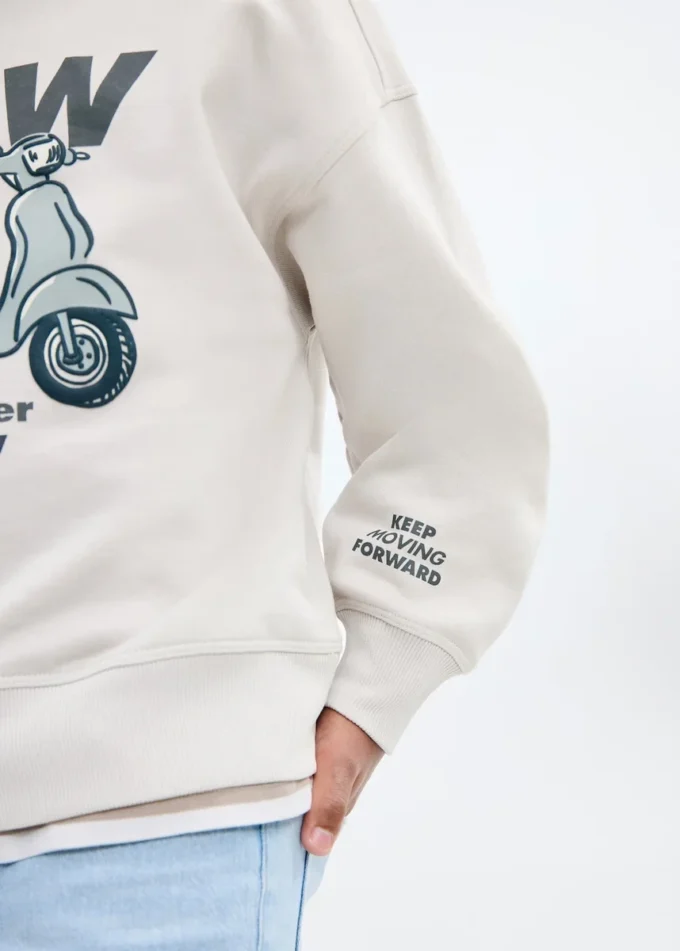 Bedrucktes Sweatshirt aus Baumwolle