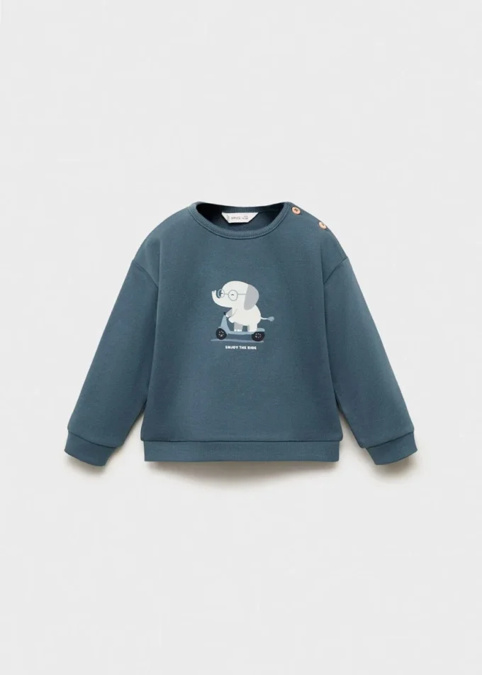 Bedrucktes Sweatshirt aus Baumwolle