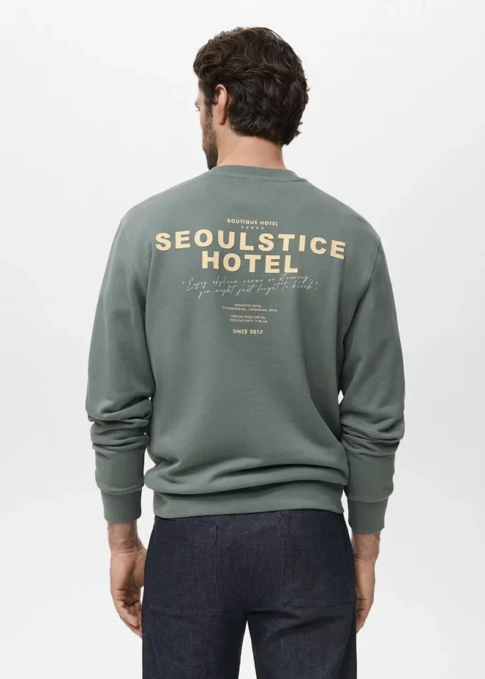 Bedrucktes Sweatshirt aus Baumwolle