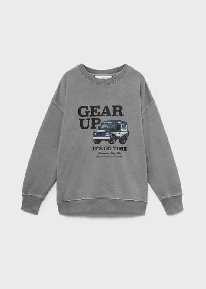 Bedrucktes Sweatshirt aus Baumwolle Bedrucktes Sweatshirt aus Baumwolle
