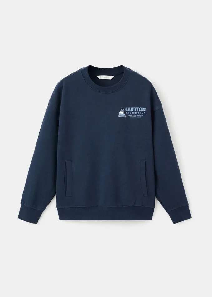 Bedrucktes Sweatshirt aus Baumwolle Bedrucktes Sweatshirt aus Baumwolle