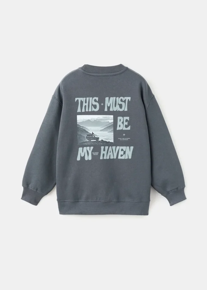 Bedrucktes Sweatshirt aus Baumwolle