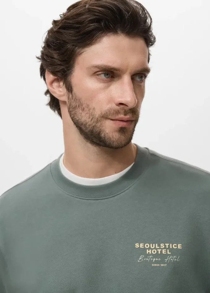 Bedrucktes Sweatshirt aus Baumwolle