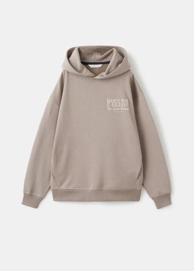 Bedrucktes Sweatshirt mit Prägung