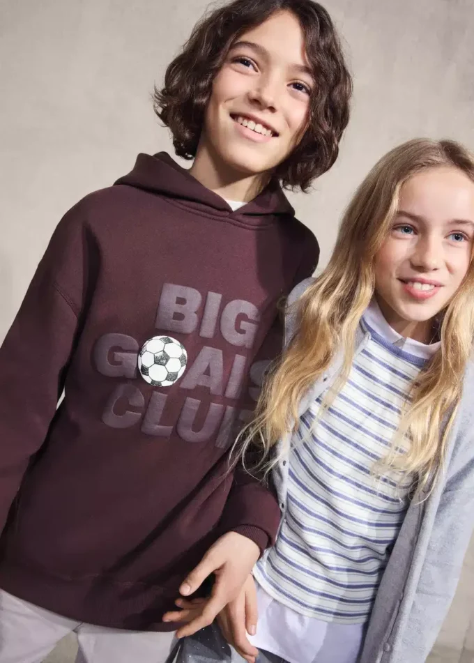 Bedrucktes Sweatshirt mit Prägung