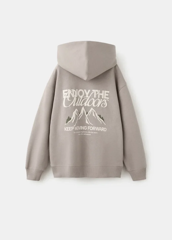 Bedrucktes Sweatshirt mit Prägung