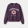 Bedrucktes Sweatshirt mit Stickerei