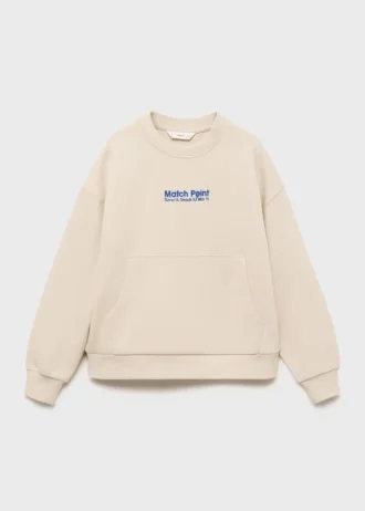Bedrucktes Sweatshirt mit Stickerei