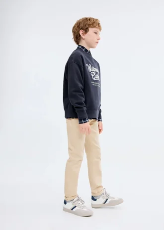 Bedrucktes Sweatshirt mit Stickerei