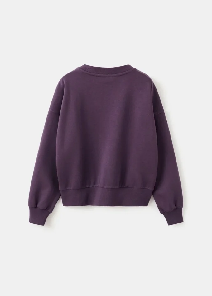 Bedrucktes Sweatshirt mit Stickerei