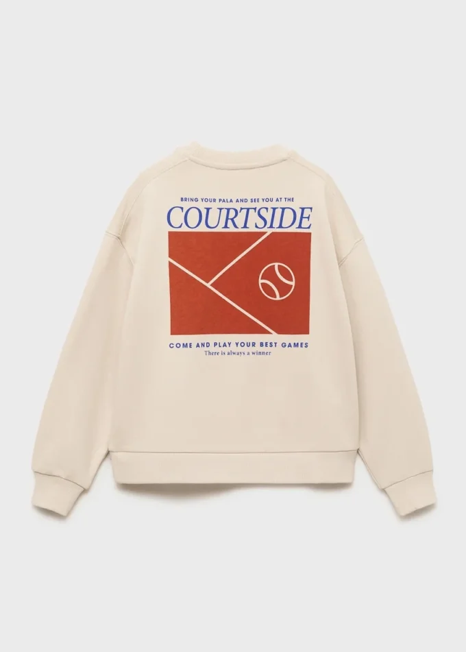 Bedrucktes Sweatshirt mit Stickerei
