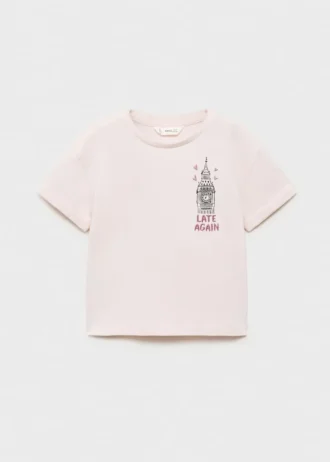 Bedrucktes T-Shirt aus Baumwollmischung