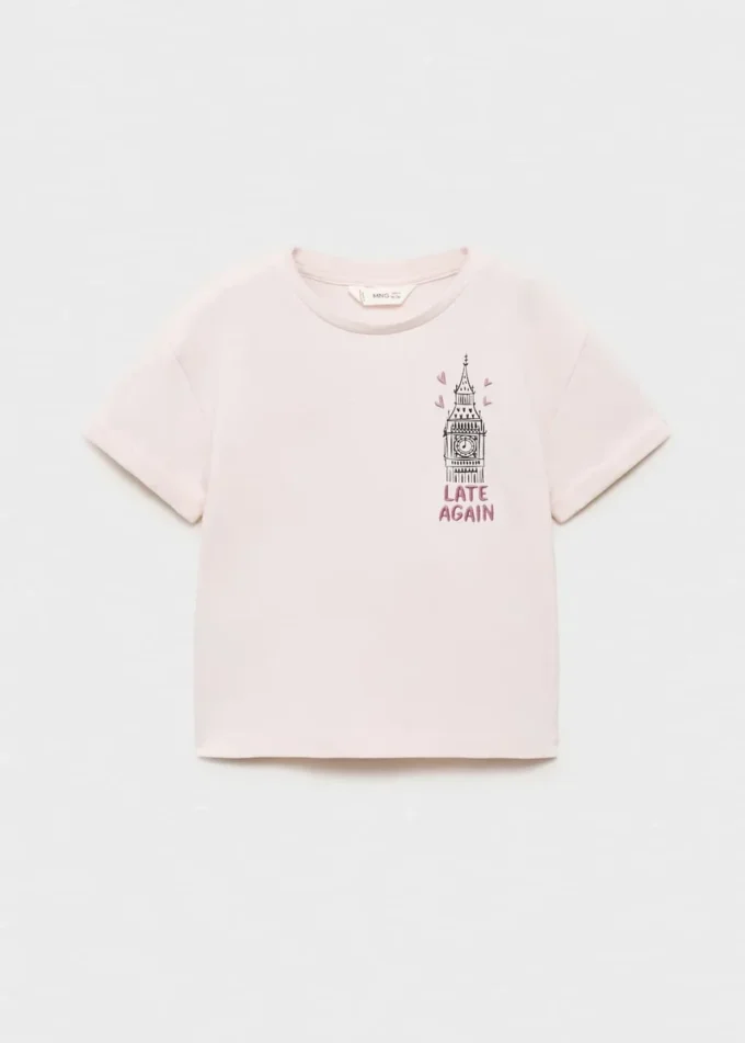 Bedrucktes T-Shirt aus Baumwollmischung