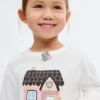 Bedrucktes T-Shirt aus Baumwollmischung