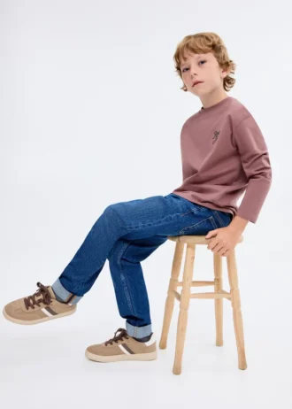 Bedrucktes T-Shirt aus Baumwollmischung