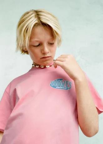 Bedrucktes T-Shirt aus Baumwollmischung