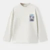 Bedrucktes T-Shirt aus Baumwollmischung Bedrucktes T-Shirt aus Baumwollmischung