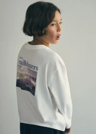 Bedrucktes T-Shirt aus Baumwollmischung