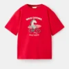 Bedrucktes T-Shirt aus Baumwollmischung Bedrucktes T-Shirt aus Baumwollmischung