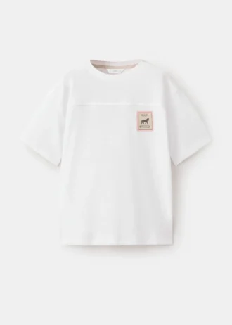 Bedrucktes T-Shirt aus Baumwollmischung