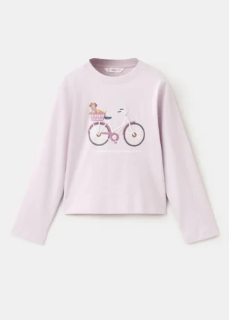 Bedrucktes T-Shirt aus Baumwollmischung