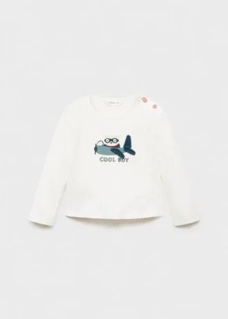 Bedrucktes T-Shirt aus Baumwollmischung