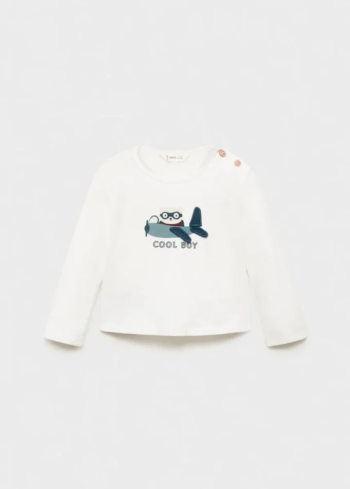 Bedrucktes T-Shirt aus Baumwollmischung