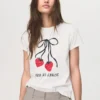 Bedrucktes T-Shirt aus Baumwollmischung