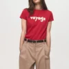 Bedrucktes T-Shirt aus Baumwollmischung