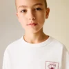 Bedrucktes T-Shirt aus Baumwollmischung